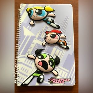 Vintage The Powerpuff Girls notebook diary 3D figures Buttercup Blossom Bubbles